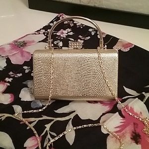 Gold evening bag